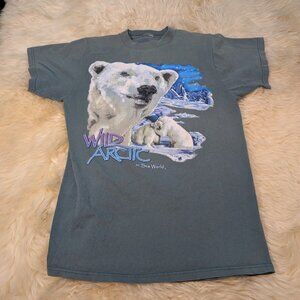 Vintage 90's Polar Bear Wild Arctic Sea World T Shirt